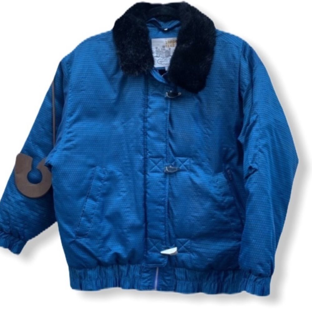 Vintage London Club Puffer Coat Blue